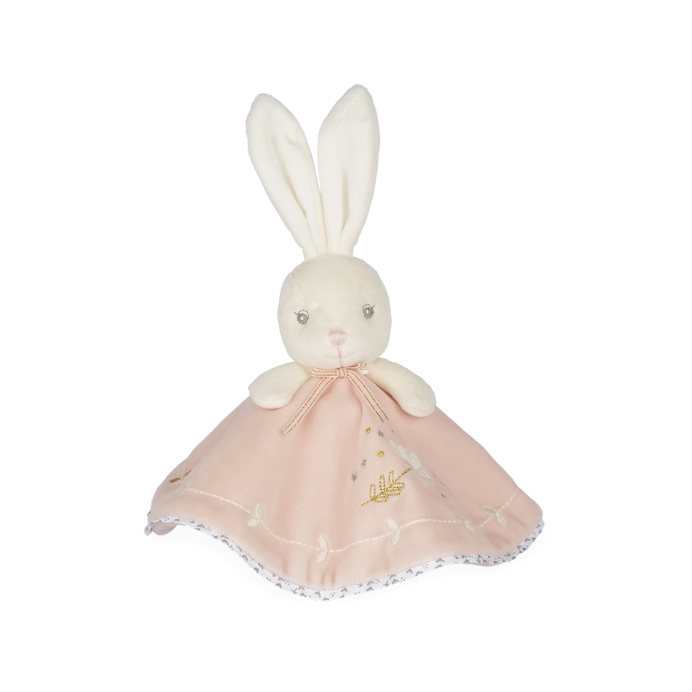 Kaloo knuffeldoekje konijn roze  in cadeaudoos