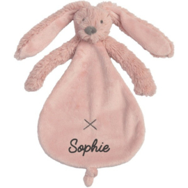 Happy Horse knuffeldoekje old pink met naam