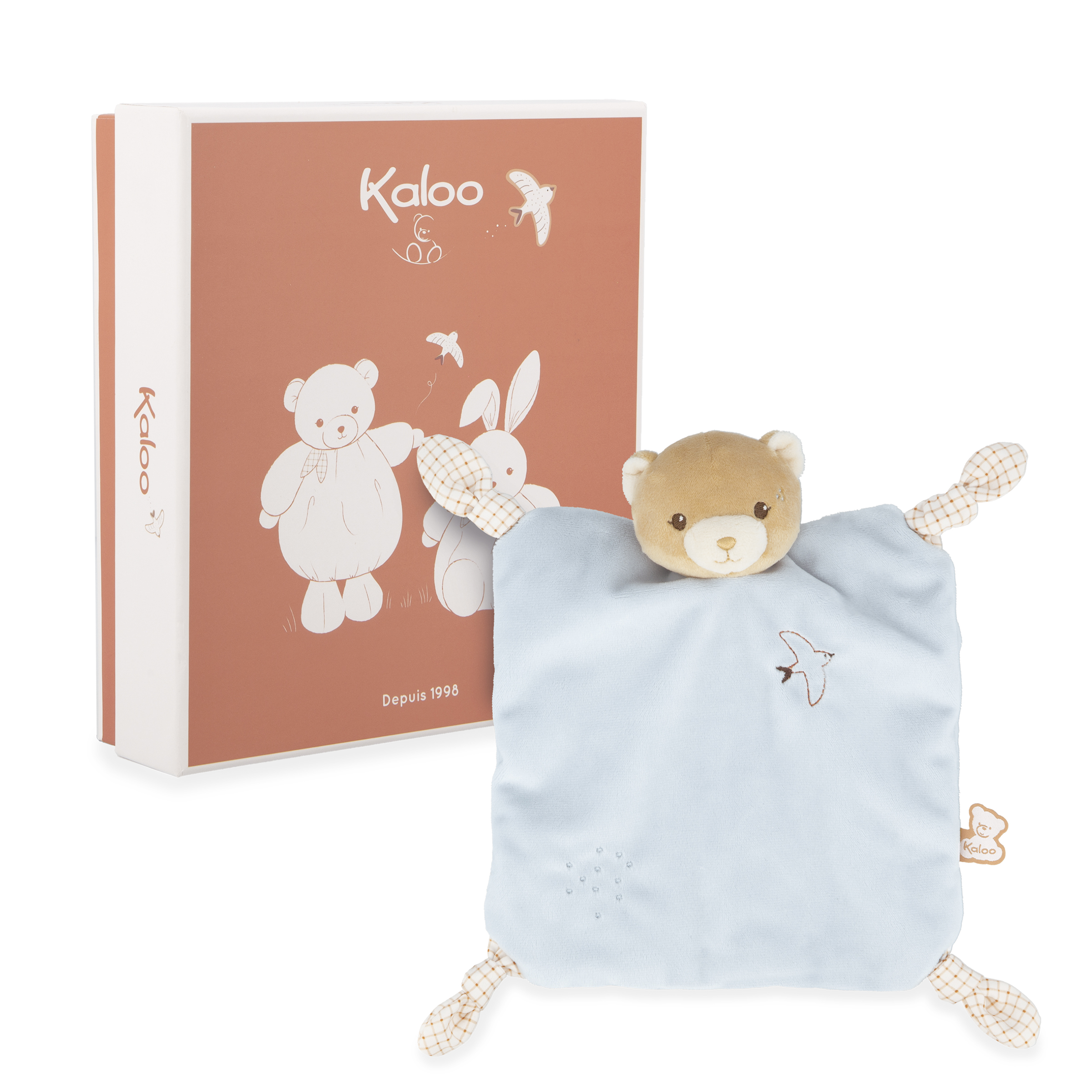 Kaloo knuffeldoekje beer blauw