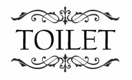 sticker toilet barok