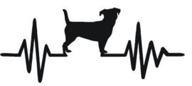 Sticker heartbeat Jack Russel