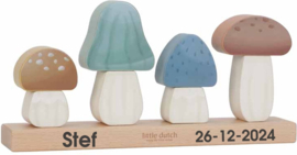 LD7230 Little Dutch Stapelaar Paddenstoelen - Forest Friends FSC met naam