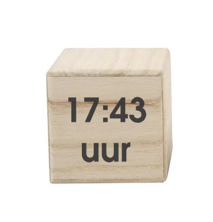 Houten letterblokken strak gegevens - 8 CM