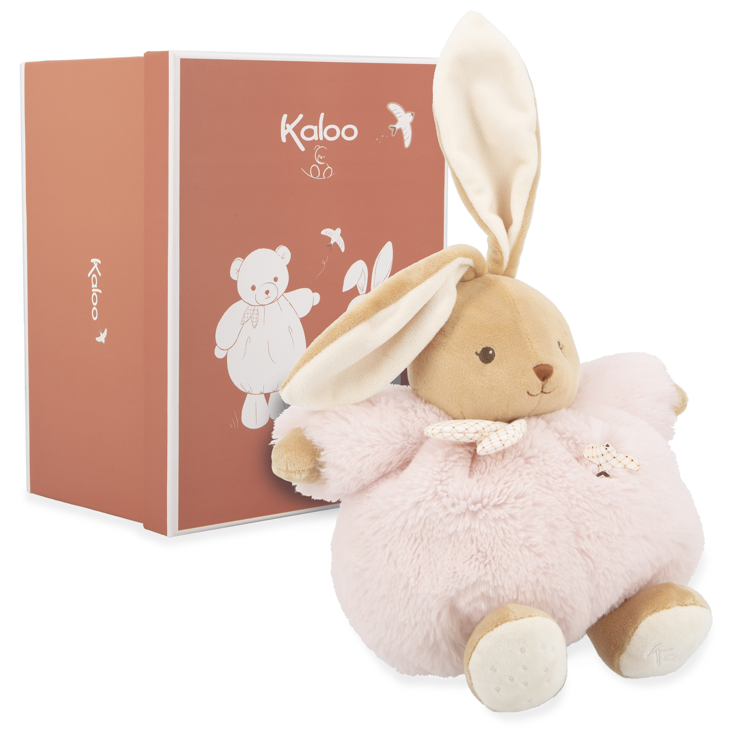 Kaloo knuffel beer large roze met naam