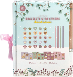 Little Dutch adventskalender met 24 vakjes met armbandjes, bedeltjes en stickers