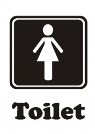 Sticker Toilet dames