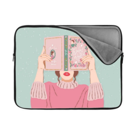 Book/E-Reader Sleeve - Reading Girl