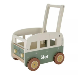 Little Dutch houten vintage loopwagen retro bus