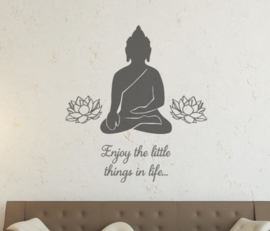 Muursticker Interieursticker Buddha Enjoy the