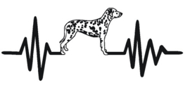 Sticker heartbeat Dalmatier