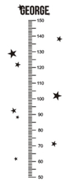 Sticker - groeimeter met naam