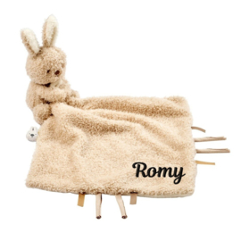 Nattou TEDDY Baby Knuffeldoekje met Knuffel - 27 x 27 cm - Doudou Konijn - Beige