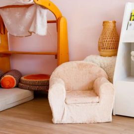 Kinderfauteuil teddy beige