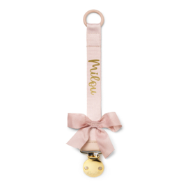 Elodie Details Fopspeenketting Powder Pink Bow