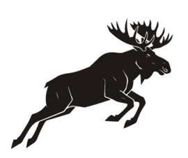 Sticker springende eland