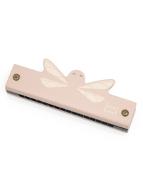 Label-label Houtenharmonica pink