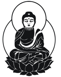 Sticker Buddha boedha lotus