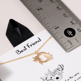 Ketting best friend elfje met vlinder