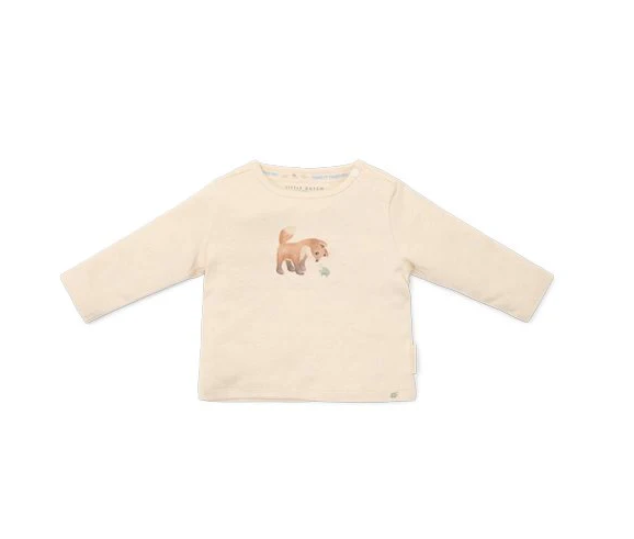 Little Dutch - Shirt lange mouw - Zand - Forest Friends - Vosje - 68
