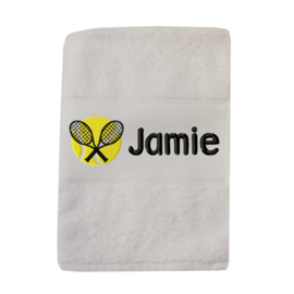 Handdoek tennis met naam