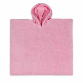 Poncho roze one size met/zonder naam