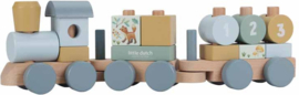 LD7254 Little Dutch Blokkentrein Forest Friends FSC met naam