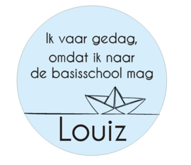 Vellen naam, bedankt, traktatie  stickers