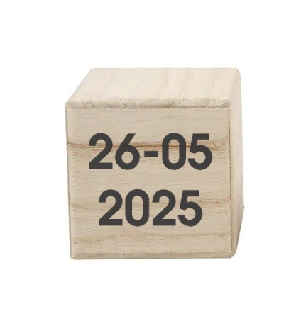 Houten letterblokken strak gegevens - 5 CM