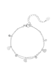 Armband -hartjes en steentjes