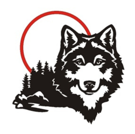 Sticker Lone Wolff 2 kleuren