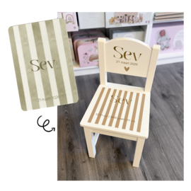 Gemonteerd kinderstoeltje - Geboortekaartje