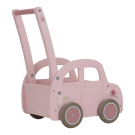 LD7128 Little Dutch loopwagen roze met naam