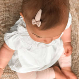 Your Little Miss ♥ Baby haarspeldjes met strik - Powder tones