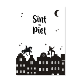 Sinterklaas kaart - Sint & Piet