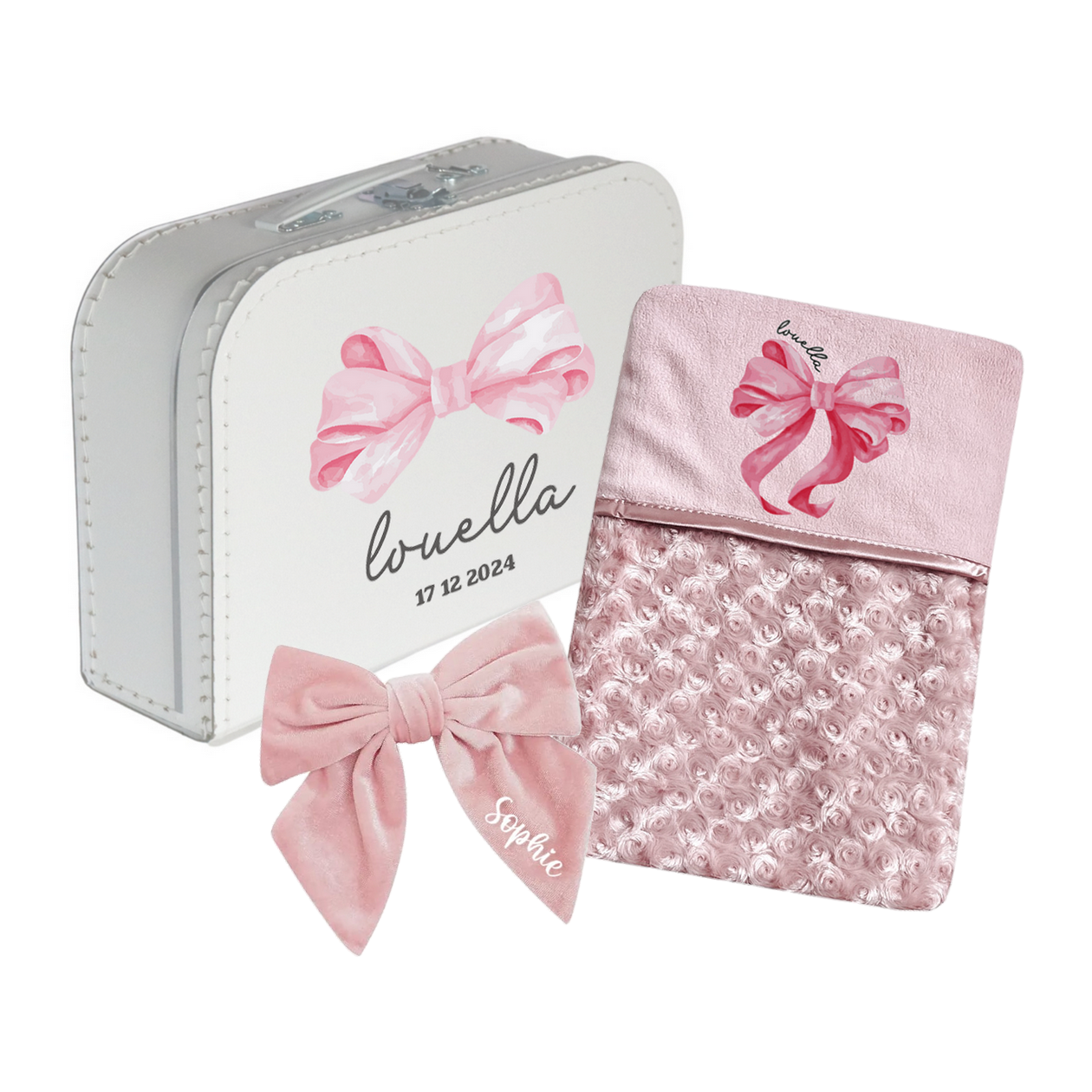 Gevuld Koffertje - Pink Bows