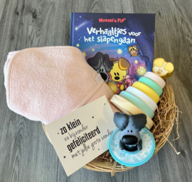 Gevulde Cadeaumand - woezel en pip roze