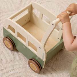 Little Dutch houten vintage loopwagen retro bus