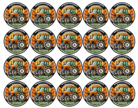 Velletje bedrukte stickers tractor