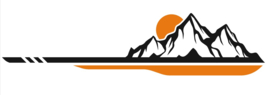 Sticker sunny mountain