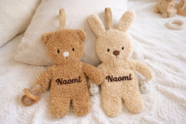 Nattou TEDDY Baby Fopspeendoekje - 26 cm - Beer