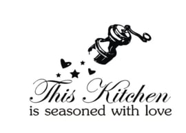 Sticker This kitchen is seasoned with love