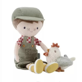 Little Dutch knuffelpop boer Jim Little Farm met kip