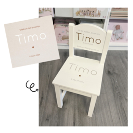 Gemonteerd kinderstoeltje - Geboortekaartje