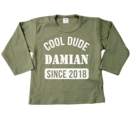 Pyjamaatje cool dude met naam /datum naar wens