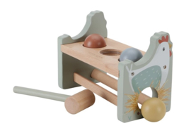 Little Dutch houten hamerbankje farm met naam