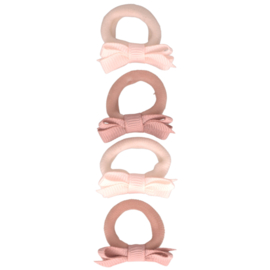 Your Little Miss ♥ Baby haarelastiekjes met strikje - soft pink vibes