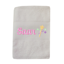 Deluxe Handdoek princess geborduurd met naam