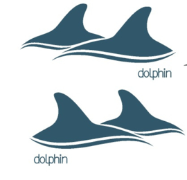 Sticker stripingset dolphin