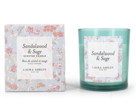 Scented Candle Laura Ashley Sandalwood & Sage in giftbox - 200g