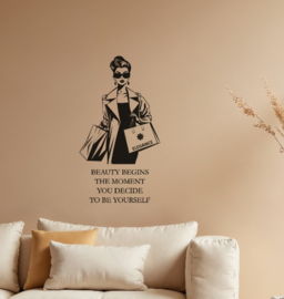 Muursticker :  Beauty begins
